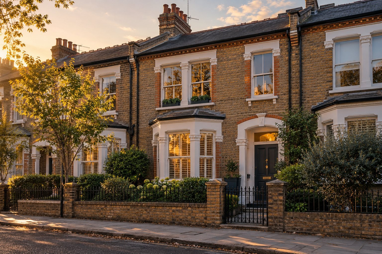 A well-kept residential property on a quiet English street